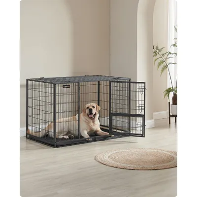 Feandrea Cage pour Chien Lourd, de Taille Grande et Moyenne, Porte Amovible Feandrea Cage pour Chien Lourd, de Taille Grande et Moyenne, Porte Amovible