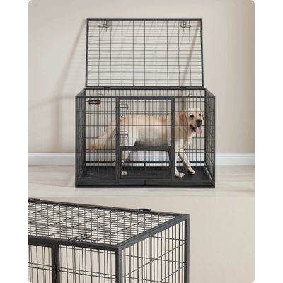 Feandrea Cage pour Chien Lourd, de Taille Grande et Moyenne, Porte Amovible
