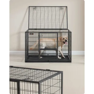 Feandrea Cage pour Chien Lourd, de Taille Grande et Moyenne, Porte Amovible Feandrea Cage pour Chien Lourd, de Taille Grande et Moyenne, Porte Amovible