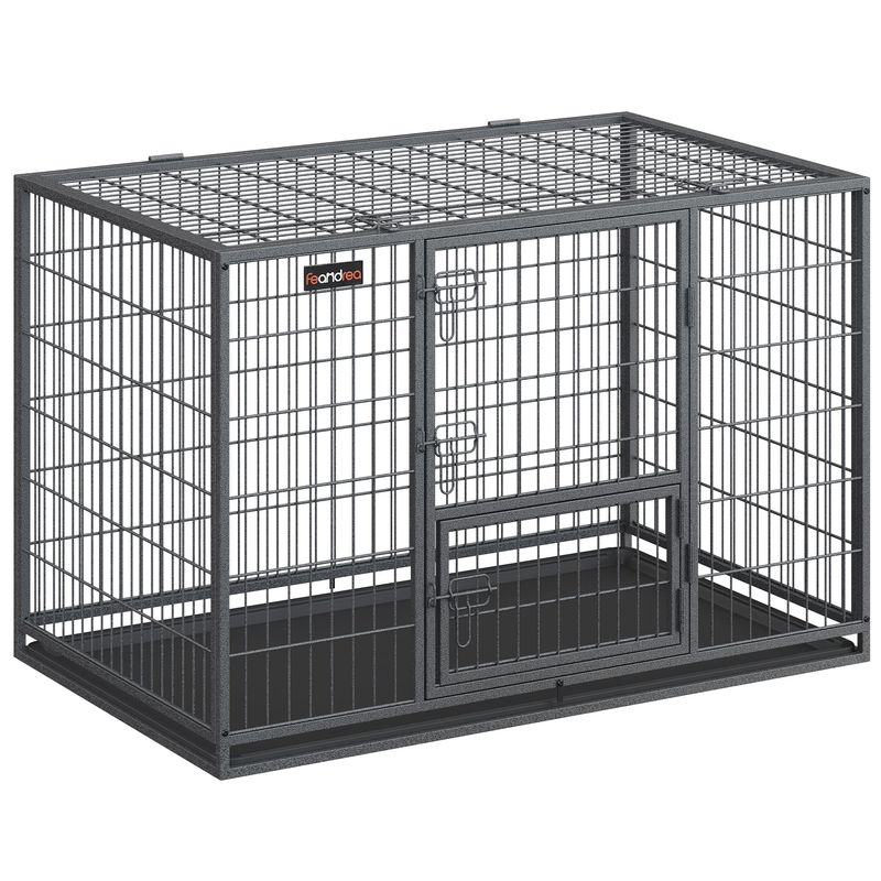 Feandrea Cage pour Chien Lourd, de Taille Grande et Moyenne, Porte Amovible
