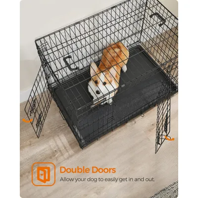 Feandrea Cage pour Petits Chiens, Pliable avec 2 Portes