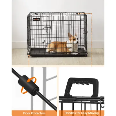 Feandrea Cage pour Petits Chiens, Pliable avec 2 Portes