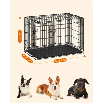 Feandrea Cage pour Petits Chiens, Pliable avec 2 Portes