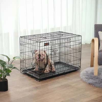 Feandrea Cage pour Petits Chiens, Pliable avec 2 Portes