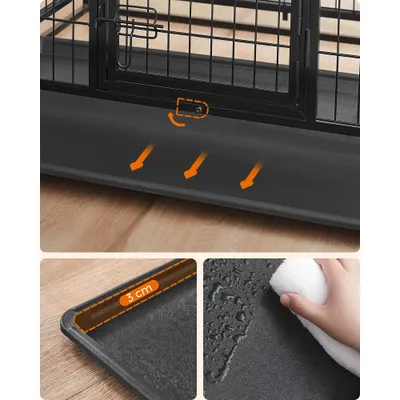 Feandrea Cage pour Chien Lourd, de Taille Grande et Moyenne, Porte Amovible