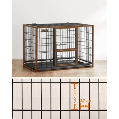 Feandrea Cage pour Chien Lourd, de Taille Grande et Moyenne, Porte Amovible