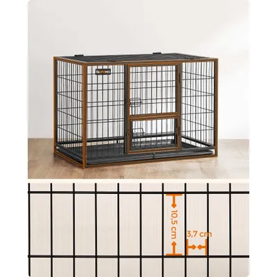 Feandrea Cage pour Chien Lourd, de Taille Grande et Moyenne, Porte Amovible