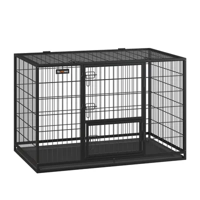 Feandrea Cage pour Chien Lourd, de Taille Grande et Moyenne, Porte Amovible