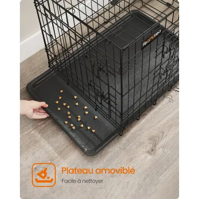 Feandrea Cage pour Grands Chiens, Pliable avec 2 Portes Feandrea Cage pour Grands Chiens, Pliable avec 2 Portes