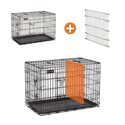 Feandrea Cage pour Chiens de taille moyenne, Pliable avec 2 Portes