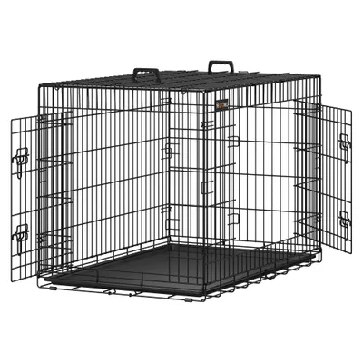 Feandrea Cage pour Chiens de taille moyenne, Pliable avec 2 Portes Feandrea Cage pour Chiens de taille moyenne, Pliable avec 2 Portes