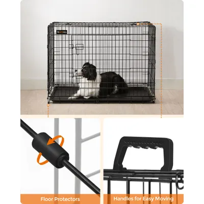 Feandrea Cage pour Chiens de taille moyenne, Pliable avec 2 Portes