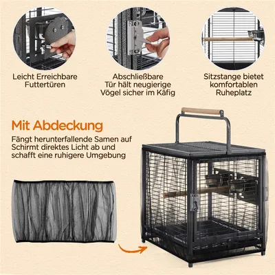 Vogelkäfig Reisevogelkäfig mit Handgriff Vogelvoliere Kleintierkäfig