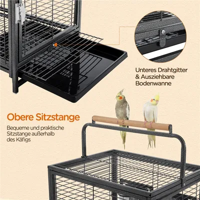 Vogelkäfig Reisevogelkäfig mit Handgriff Vogelvoliere Kleintierkäfig