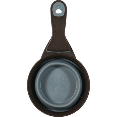 Pince 2 en 1 doseur silicone L  473 ml gris pour chat et chien