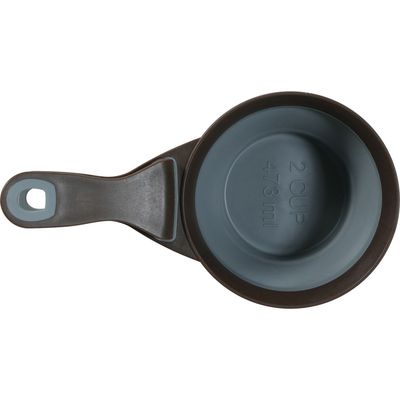 Pince 2 en 1 doseur silicone L  473 ml gris pour chat et chien