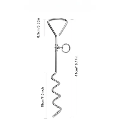 MCBOSON  Piquet avec chaîne de 41 cm pour chien