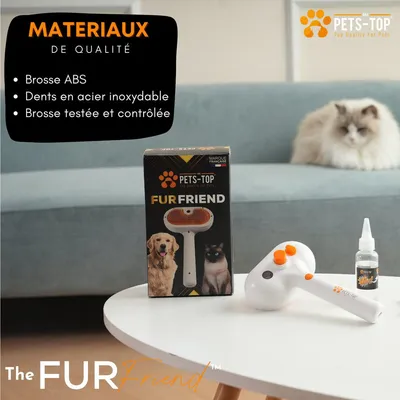 Brosse Furfriend auto-nettoyante pour chat et chien