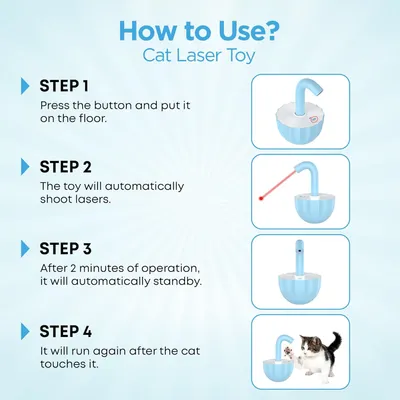 Jouet interactif pour chat avec laser
