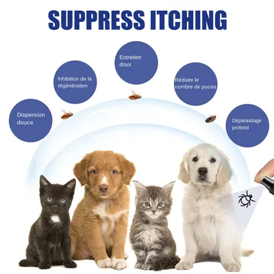 MCBOSON  Spray anti puces et tiques pour chats et chiens