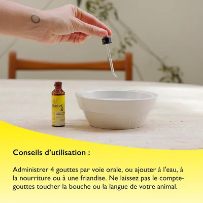 RESCUE Pipette Apaisante 20ml pour Animaux Végétalien Sans Alcool