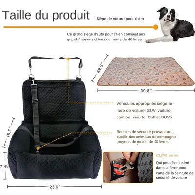 MCBOSON  Lit pour chien pour voiture