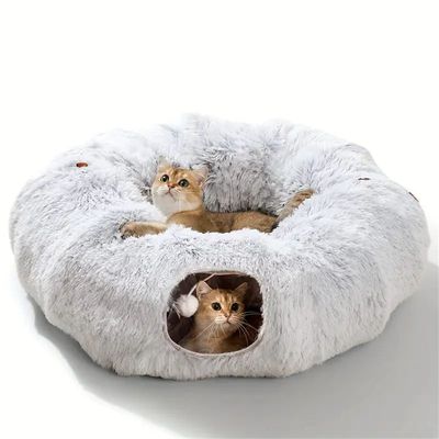 Universelles Plüsch-Katzenbett für jede Jahreszeit