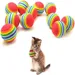 Rainbow Cat Toy Ball - 9 balles de 4,2 cm pour chats et chiens