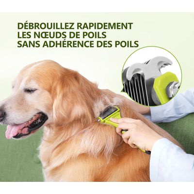 Brosse de toilettage pour chien & Peigne à démêler pour chat