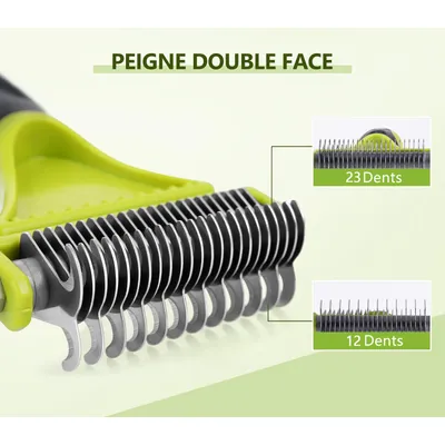 Brosse de toilettage pour chien & Peigne à démêler pour chat