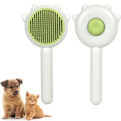 Brosse pour animaux de compagnie Bouton de nettoyage