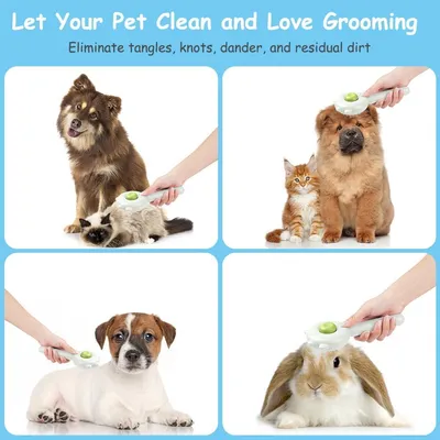 Brosse pour animaux de compagnie Bouton de nettoyage