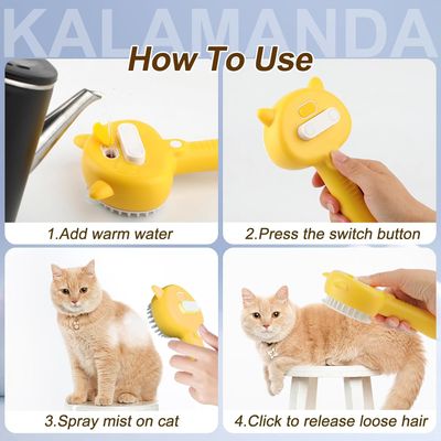 Brosse vapeur pour chat contre la mue CoolPetGear