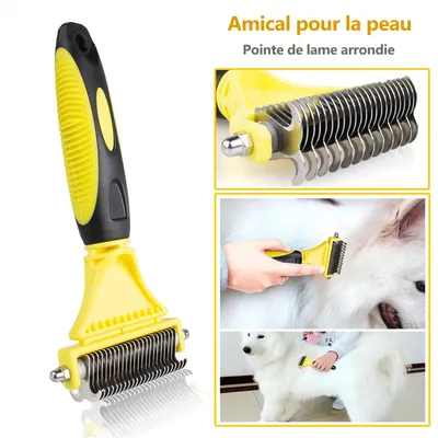 Brosse de toilettage pour chien & Peigne à démêler pour chat