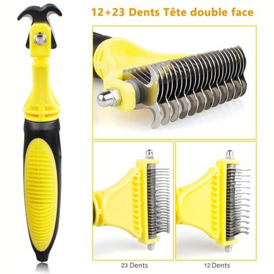 Brosse de toilettage pour chien & Peigne à démêler pour chat