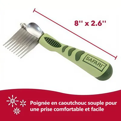 CoolPetGear Peigne démêlant pour chien - Acier inoxydable dentelé