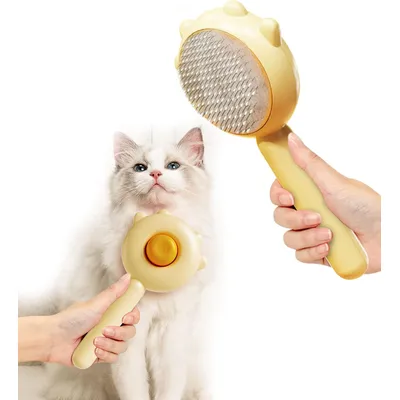 Brosse pour animaux de compagnie Bouton de nettoyage