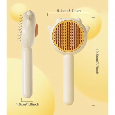 Brosse pour animaux de compagnie Bouton de nettoyage