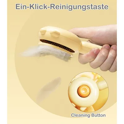 Brosse pour animaux de compagnie Bouton de nettoyage