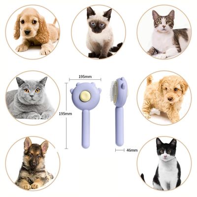 Brosse pour animaux de compagnie Bouton de nettoyage