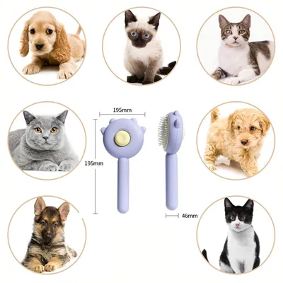 Brosse pour animaux de compagnie Bouton de nettoyage