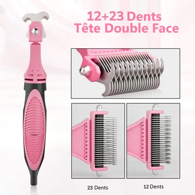 Brosse de toilettage pour chien & Peigne à démêler pour chat