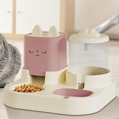 Ensemble distributeur d'eau et de nourriture pour chat et chien
