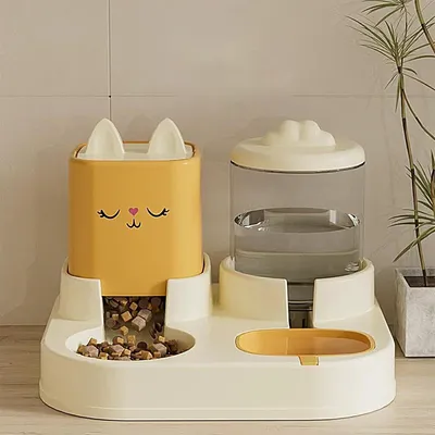 Ensemble distributeur d'eau et de nourriture pour chat et chien