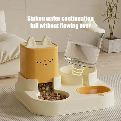 Ensemble distributeur d'eau et de nourriture pour chat et chien