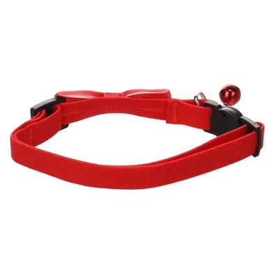 Collier avec nœud Castor Rouge 20 – 35 cm pour chat