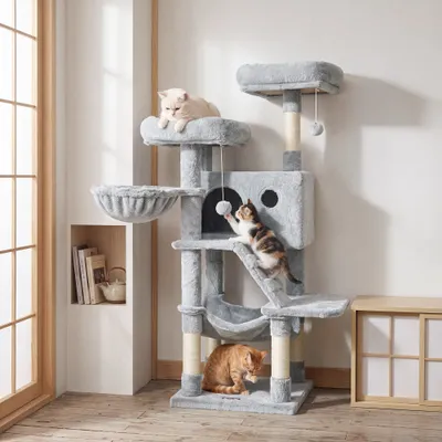 Feandrea Arbre à Chat 135 cm, Grand et Doux