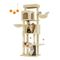 Feandrea Arbre à Chat, Grand, avec 2 Niches, 2 Paniers, 5 Griffoirs 57 x 45 x 175 cm (L x l x H), Beige Sable