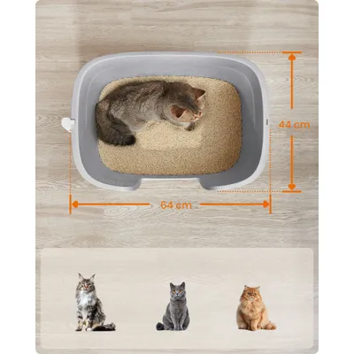 Feandrea Bac à Litière, Grand, pour Foyers Multi-Chats
