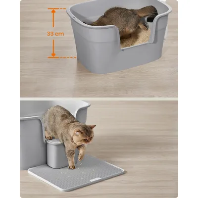 Feandrea Bac à Litière, Grand, pour Foyers Multi-Chats